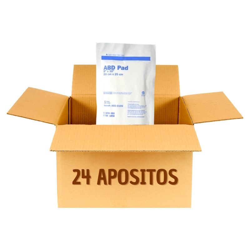 Aposito Absorbente Esteril ABD PAD 20cm x 25cm cj/24 unidades - tubotiquin.cl