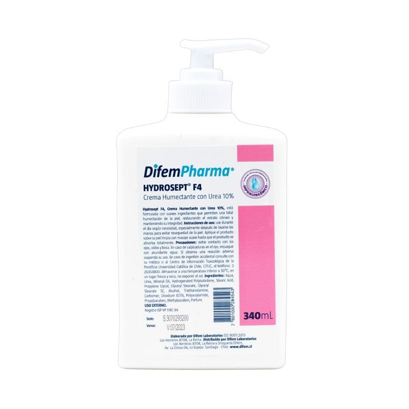 Crema Urea 10% Hydrosept F4 Difem 340cc