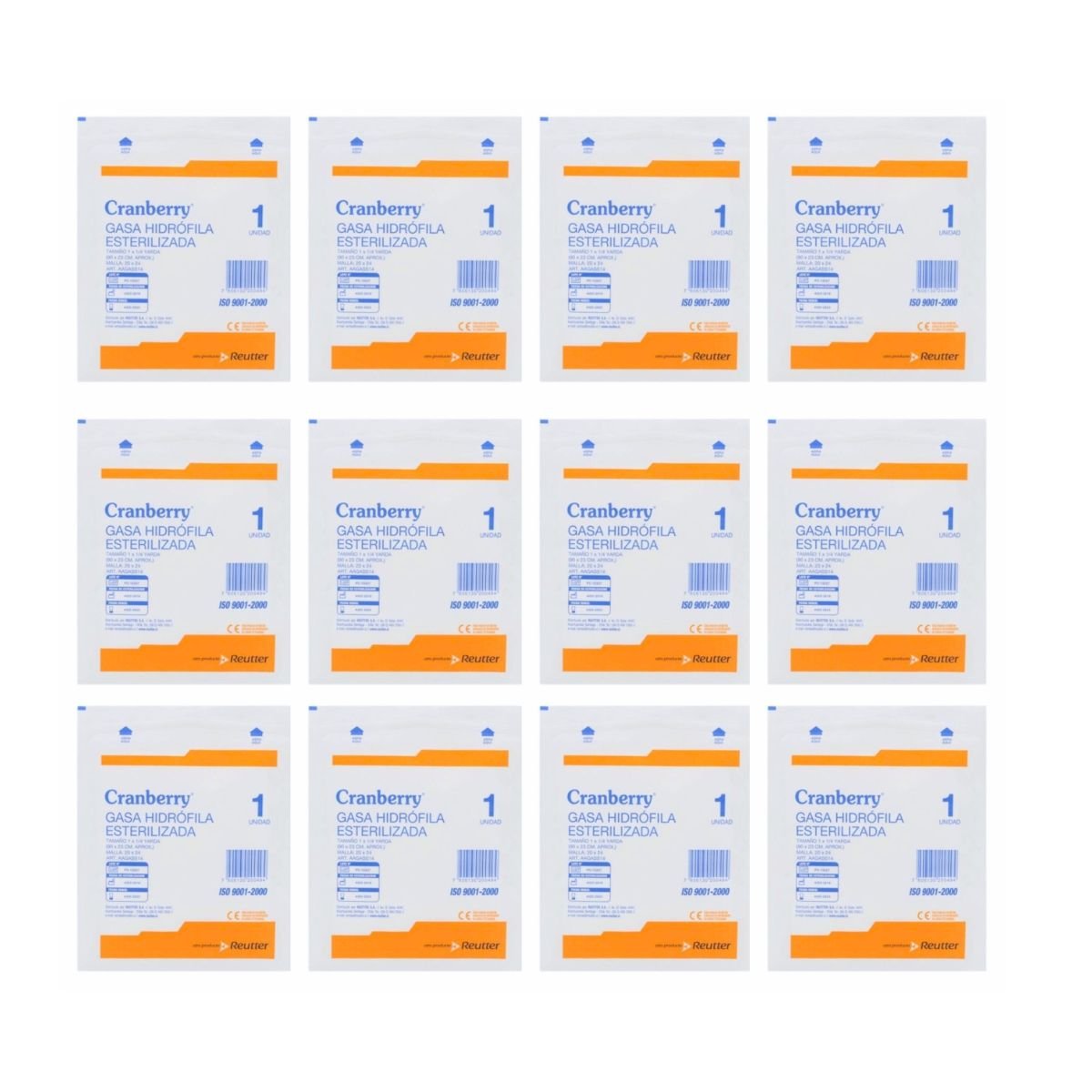 Gasa Hidrófila 1X1/4 YD Paquete 12 unids - tubotiquin.cl