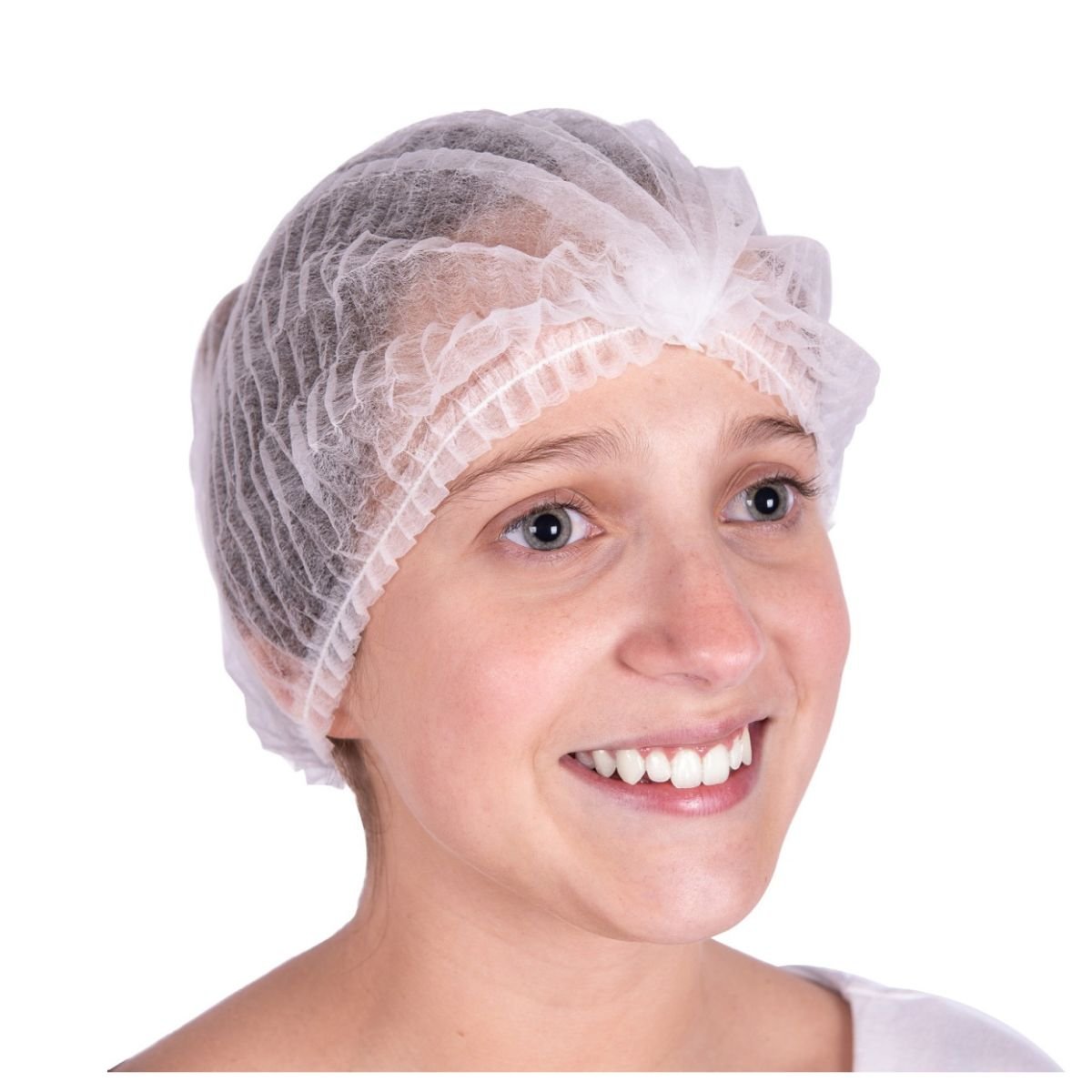 Cofia desechable tipo clip blanco Paq/100 unid - tubotiquin.cl