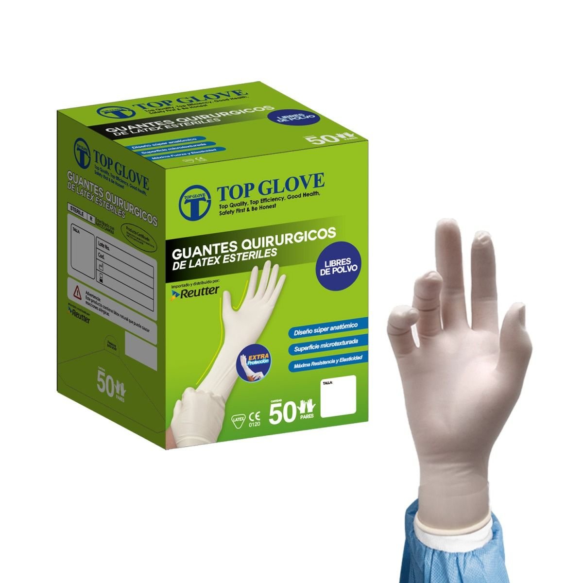 Guante de Látex Quirúrgico Estéril S/P - tubotiquin.cl