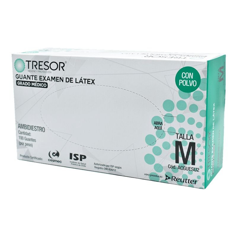 Guantes de Latex Tresor con Polvo - tubotiquin.cl