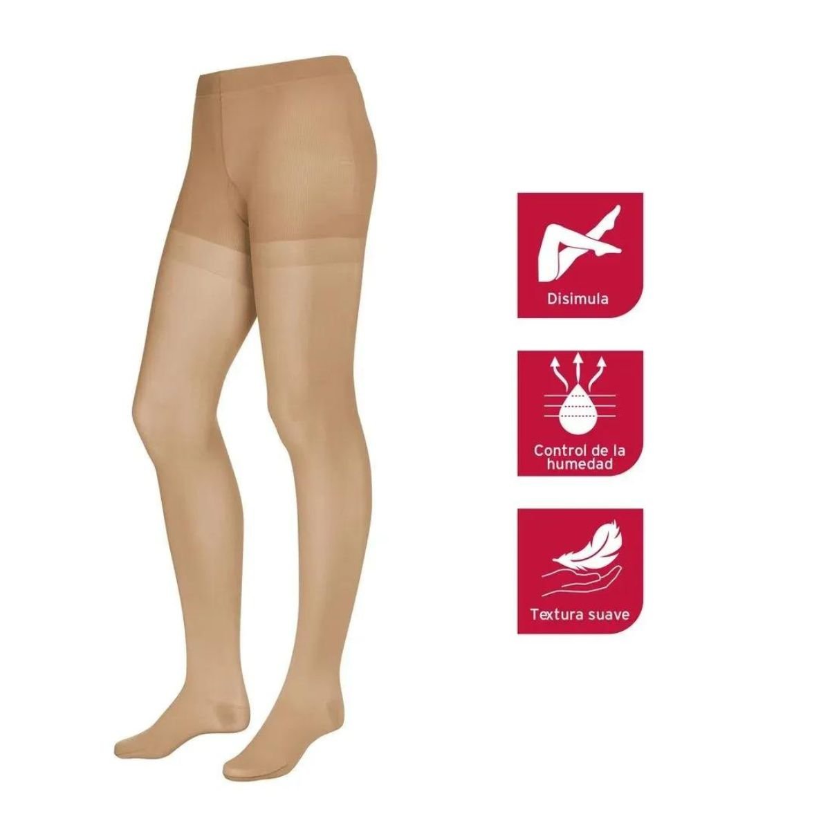 Pantimedias Opaque 20 - 30 mmhg Punta Cerrada Natural - tubotiquin.cl