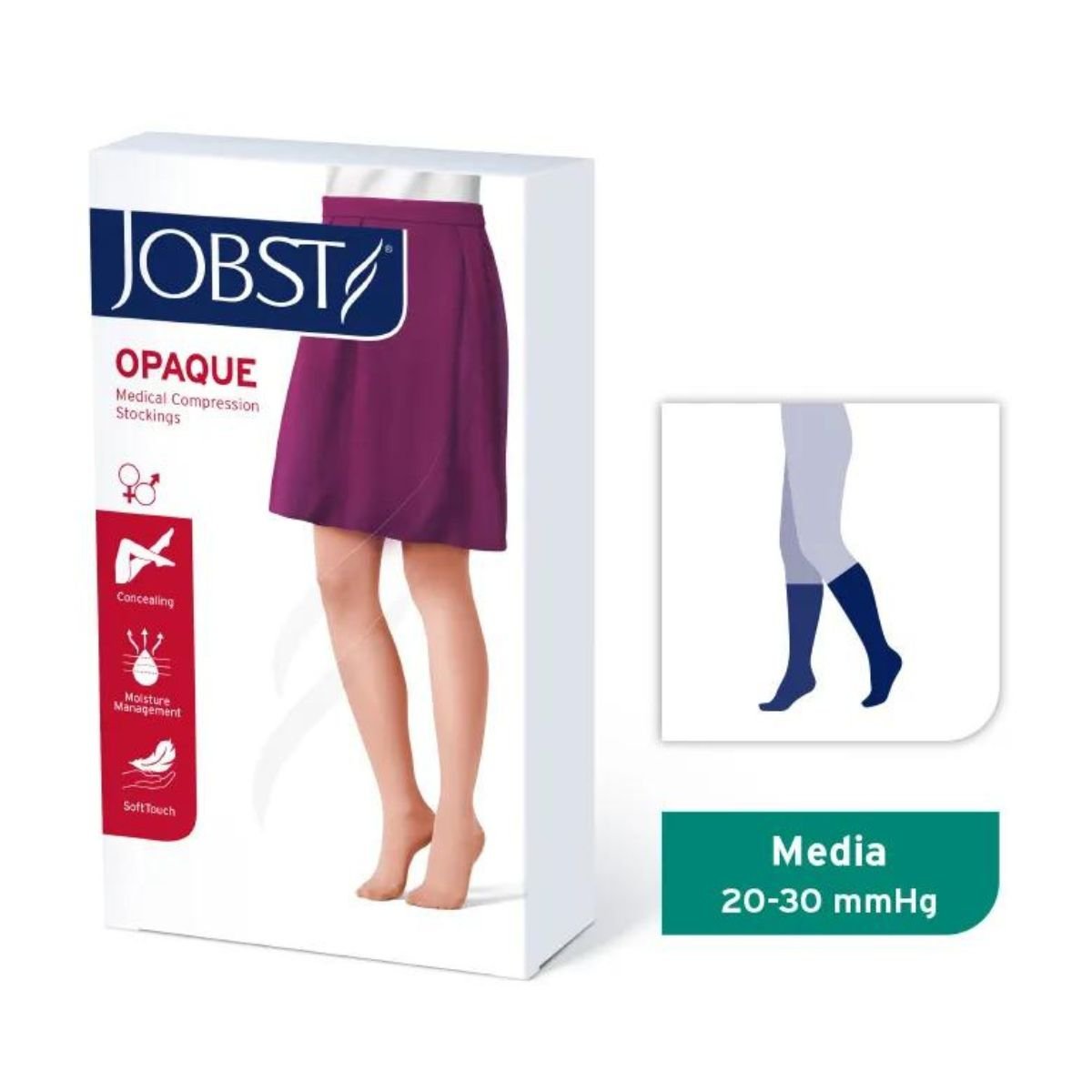 Calcetín Opaque 20 - 30 mmhg Punta Cerrada Natural - tubotiquin.cl