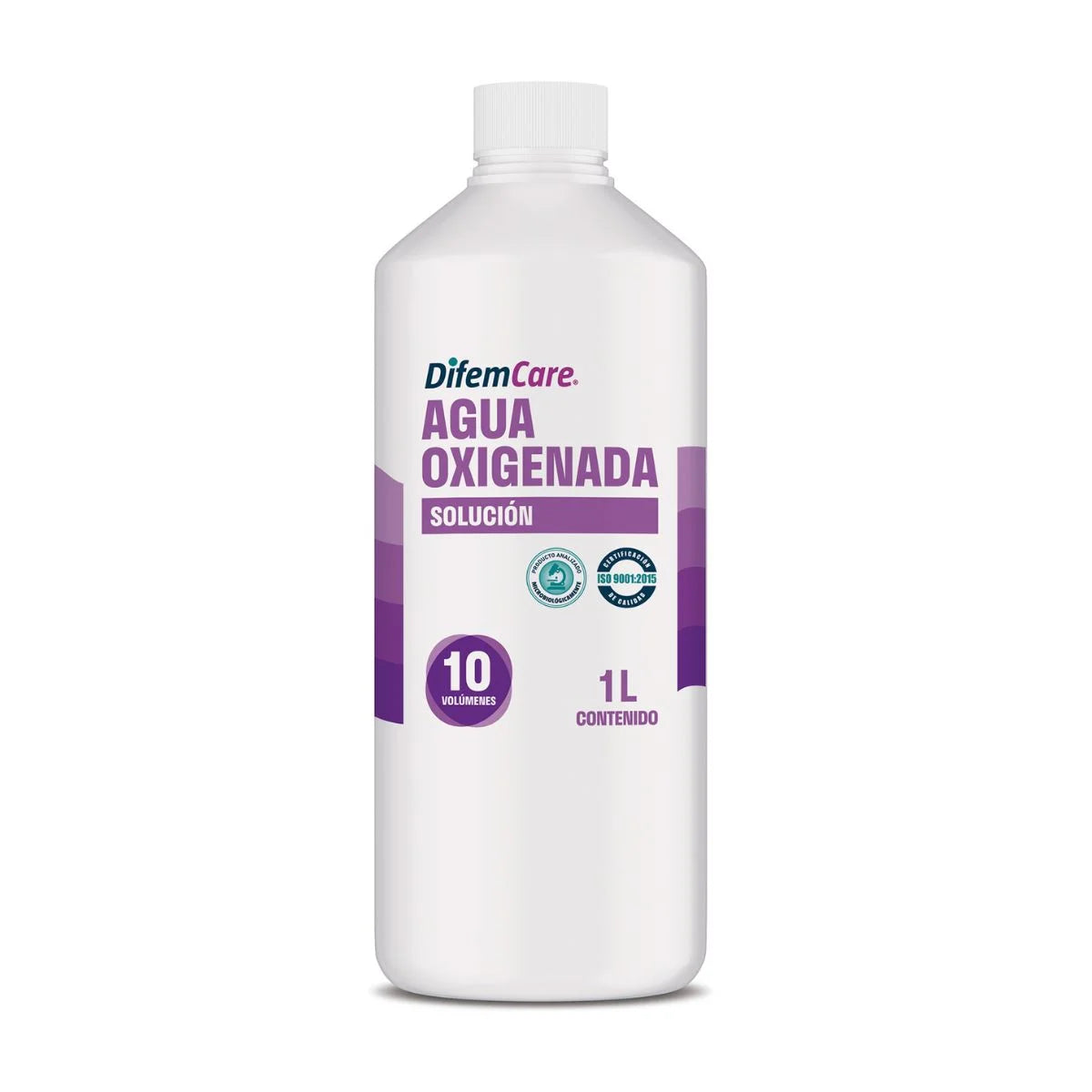 Agua oxigenada DifemCare 10 volúmenes 1 litro — antiséptico para heridas con registro ISP Chile