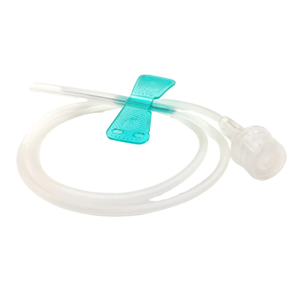 Aguja mariposa Cranberry con conector luer para jeringas y sistemas de infusión