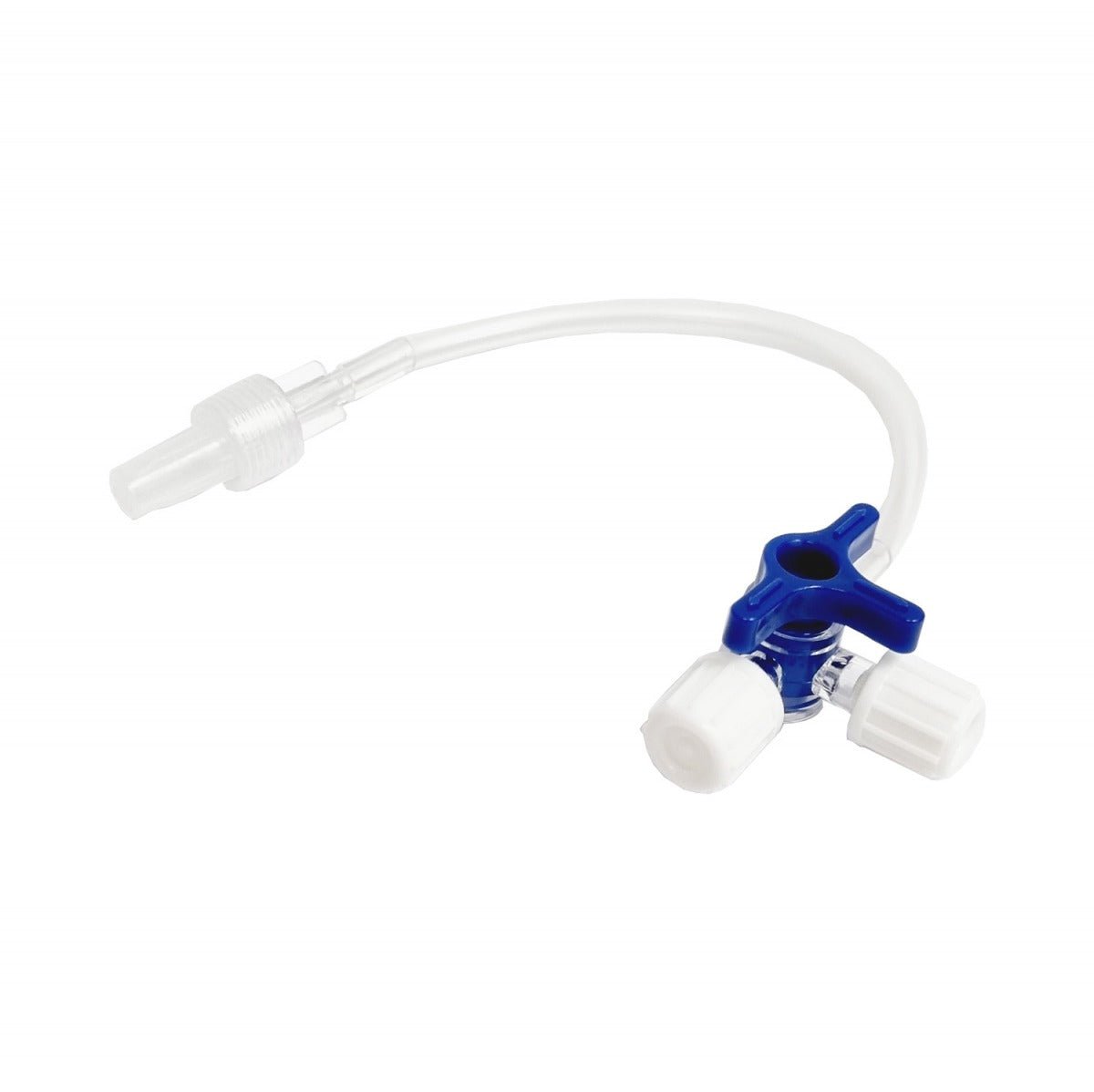 Alargador venoso con llave de 3 pasos 10 cm Cranberry — llave azul y tapas blancas