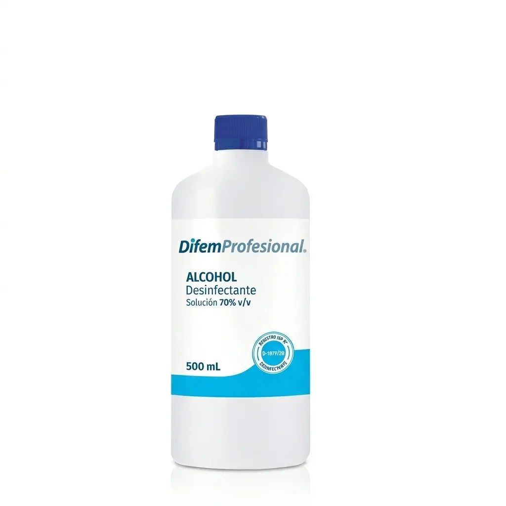 Alcohol desinfectante DifemProfesional 500ml — elimina 99,99% bacterias ISO 9001 Chile
