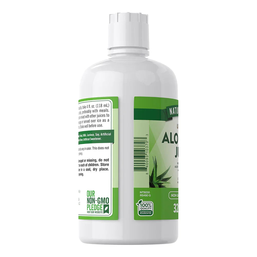 Aloe Vera Juice Nature's Truth lateral - Código NT9230 Free Of lácteos soya 100% calidad garantía