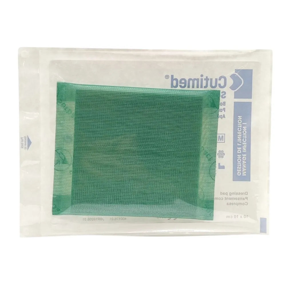 Cutimed Sorbact 10x10cm - Apósito Antimicrobiano DACC para Heridas Infectadas