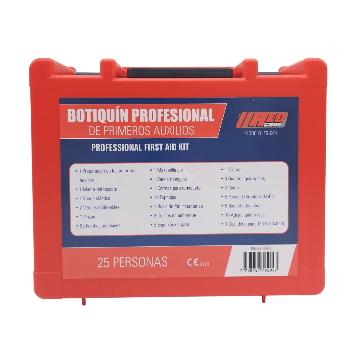 Botiquín 25 Personas - Red Code FS - 004 - Primeros Auxilios - tubotiquin.cl