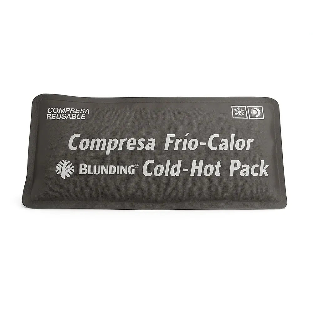 Compresa de gel frío-calor Blunding reutilizable 28x13 cm para terapia de frío y calor.