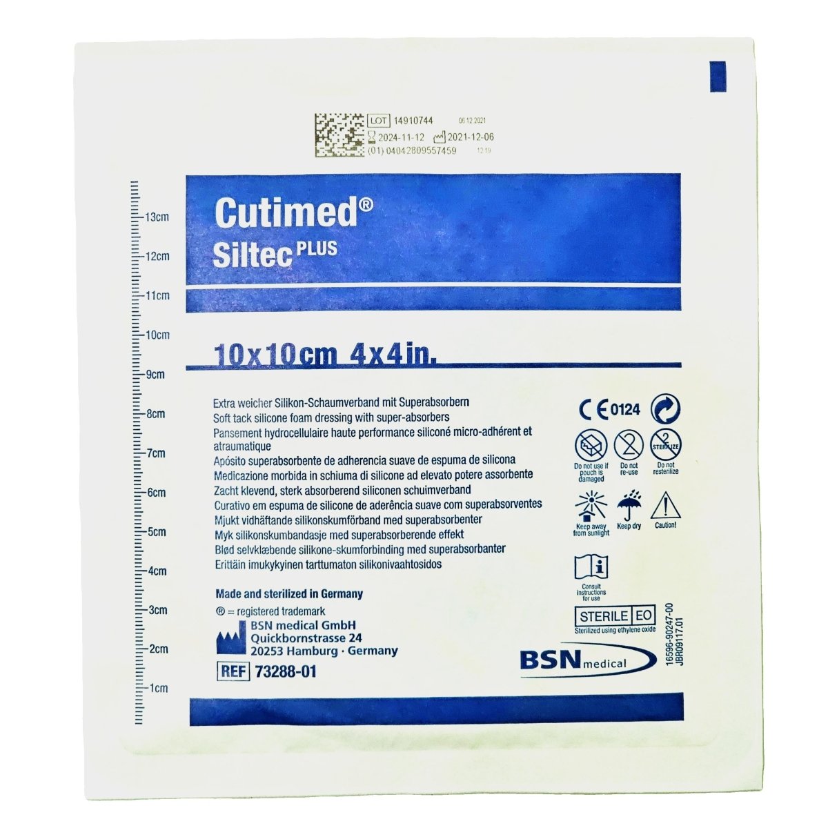 Cutimed Siltec Plus 10cm x 10cm - tubotiquin.cl