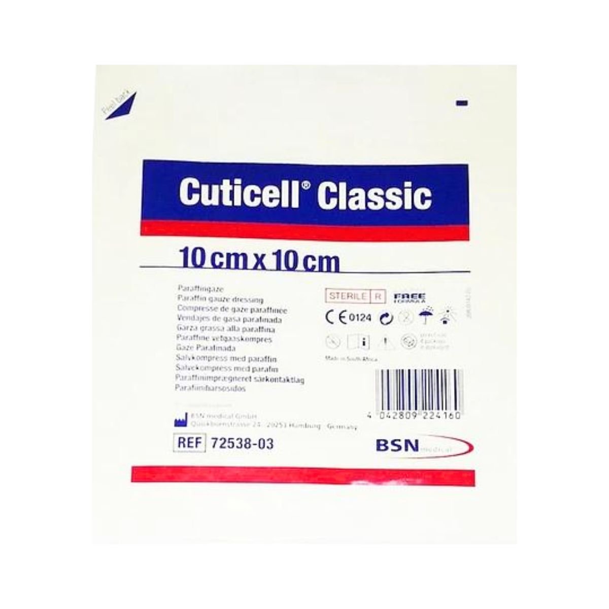 Gasa Parafinada Cuticell Classic 10x10 cm - tubotiquin.cl