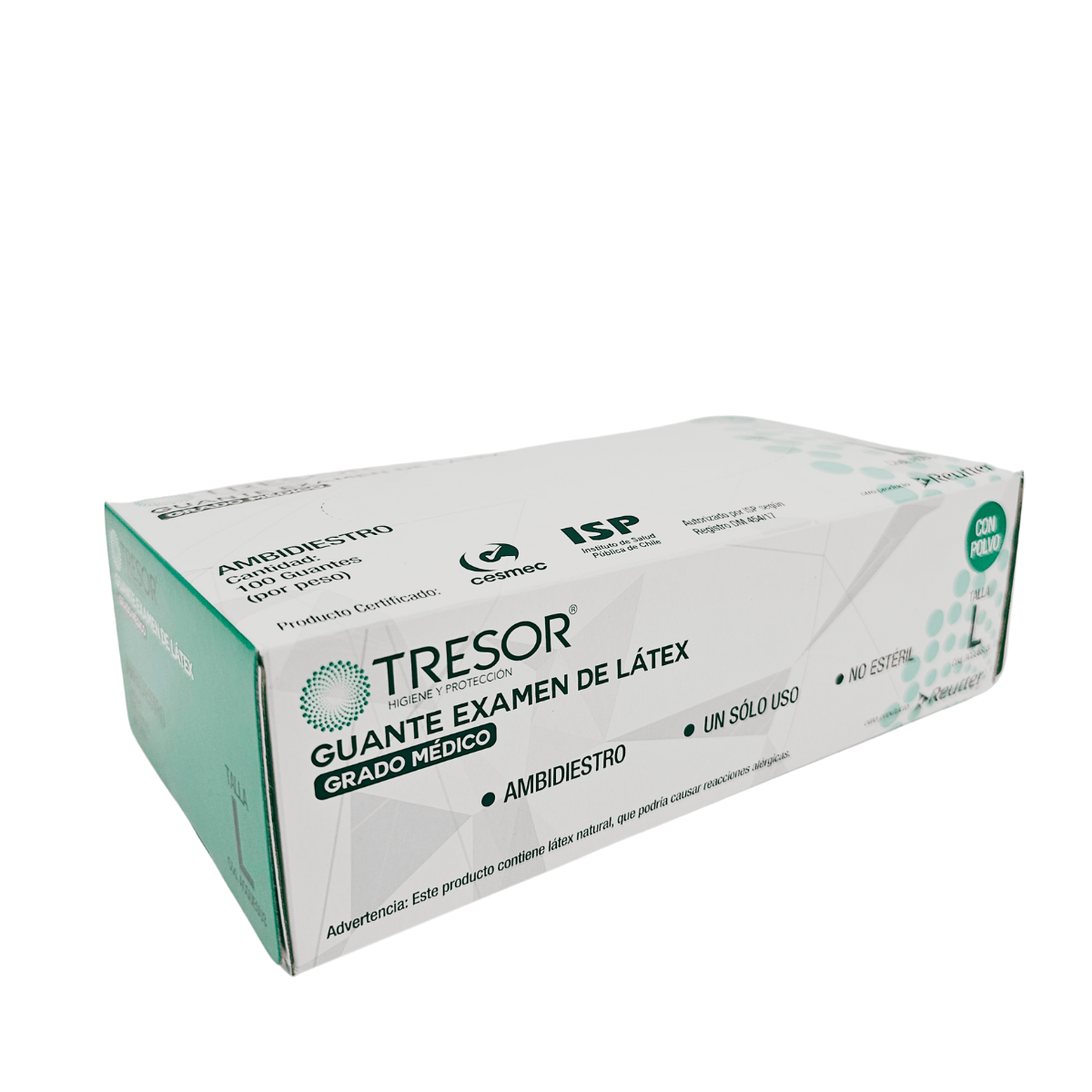 Guantes de Latex Tresor con Polvo - tubotiquin.cl