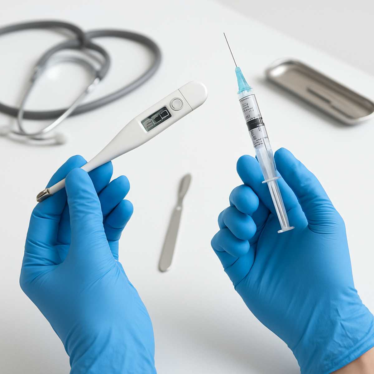 Guantes de Nitrilo Azul Tresor - Sin Polvo | Uso Médico | 100 Unidades - tubotiquin.cl