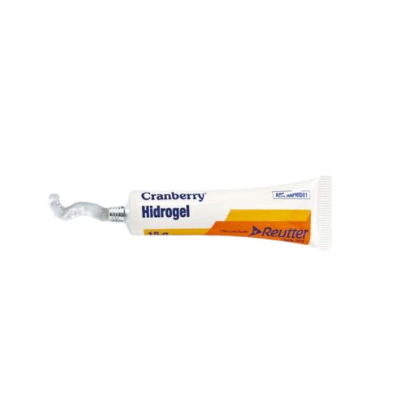 Apósito de hidrogel de la marca Cranberry en presentación de tubo.