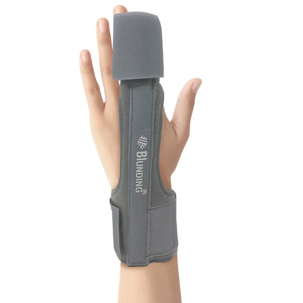 Detalle del sistema de ajuste con velcro del inmovilizador Blunding