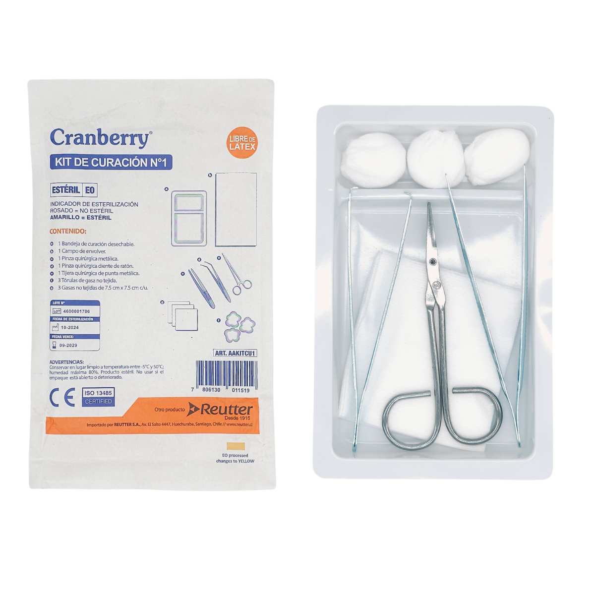 Kit de Curación Estéril Desechable Cranberry - tubotiquin.cl
