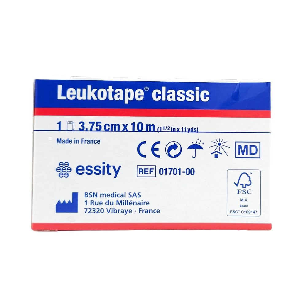 Leukotape Classic certificado CE Made in France - Tape deportivo médico profesional BSN Medical - Dispositivo médico clase I