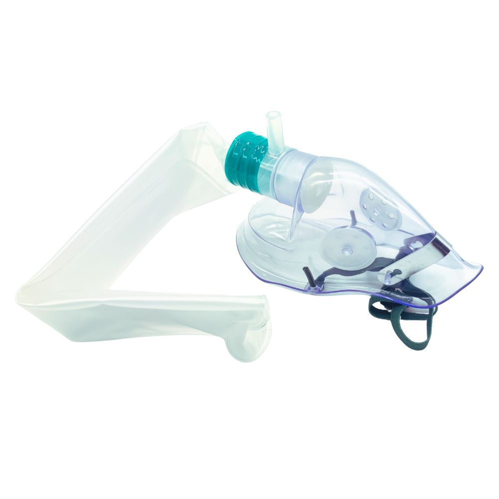Mascarilla con reservorio pediátrica Cranberry talla niño 12x5,4 cm, libre de látex