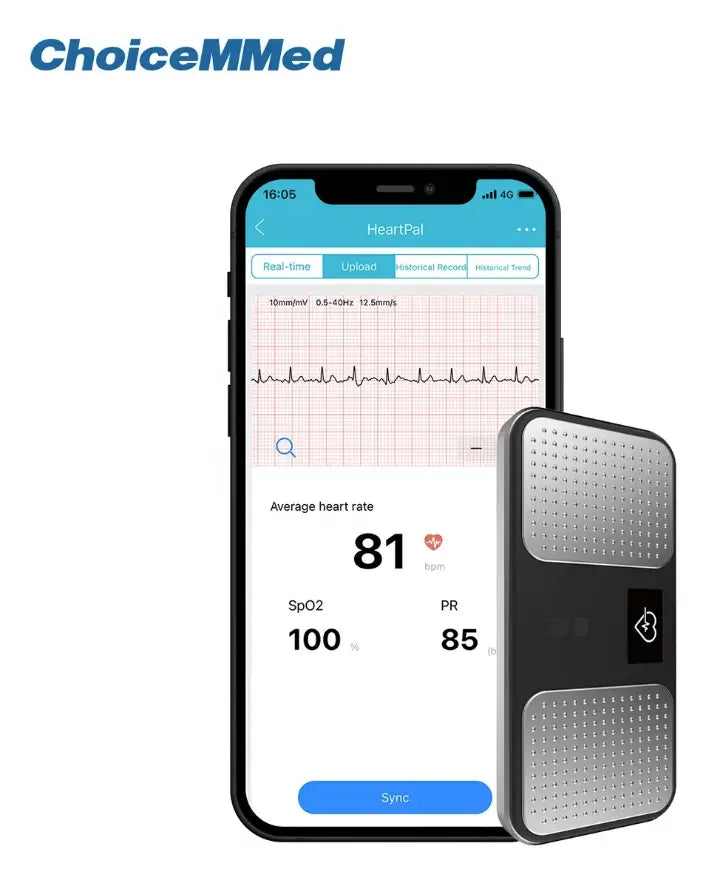 ChoiceMMed MD100C monitor ECG portátil — dispositivo médico clase II, CE y FDA, distribuidor Chile TuBotiquin