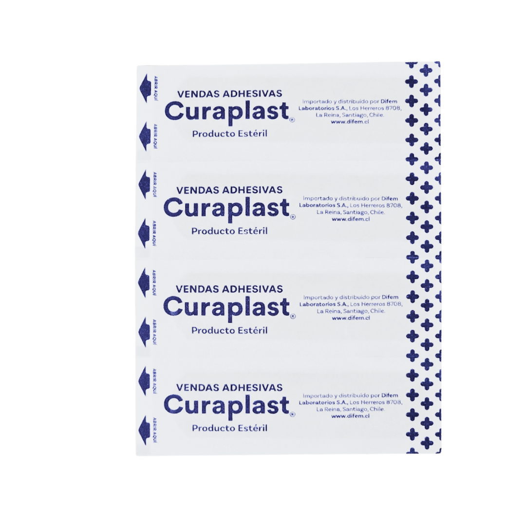Parche Curita Curaplast Rectangulares Caja 100 Unidades - tubotiquin.cl