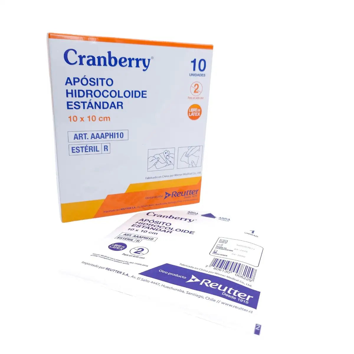 parche hidrocoloide en formato aposito y caja de 10 unidades para el cuidado de heridas como ulceras y quemaduras