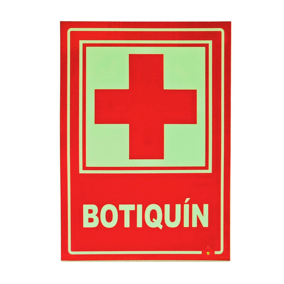 Señalética Fotoluminiscente Botiquín Vertical | Norma NCH 141/II | Primeros Auxilios - tubotiquin.cl