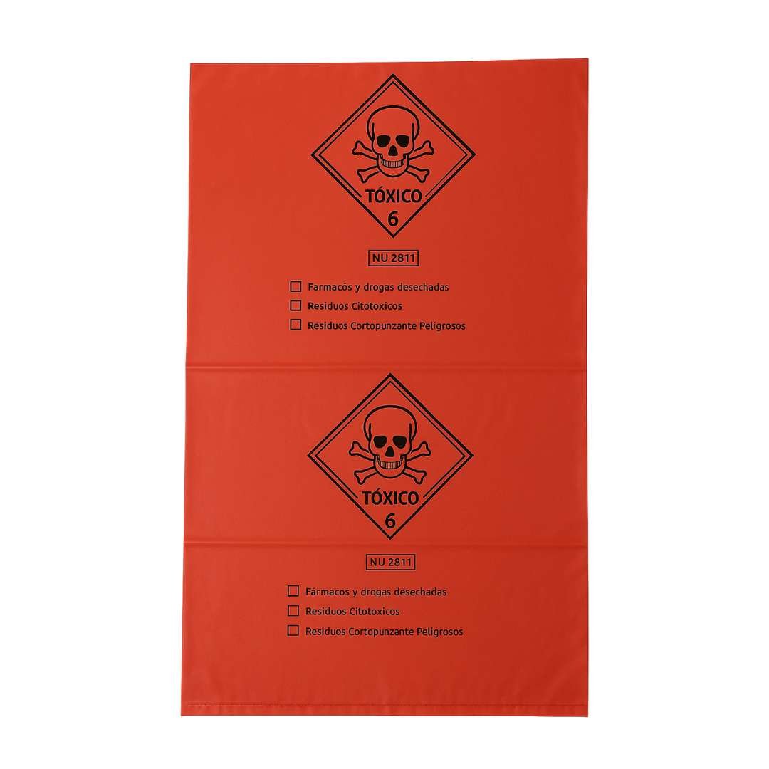 Bolsa Roja para Residuos Peligrosos 60x90cm - tubotiquin.cl