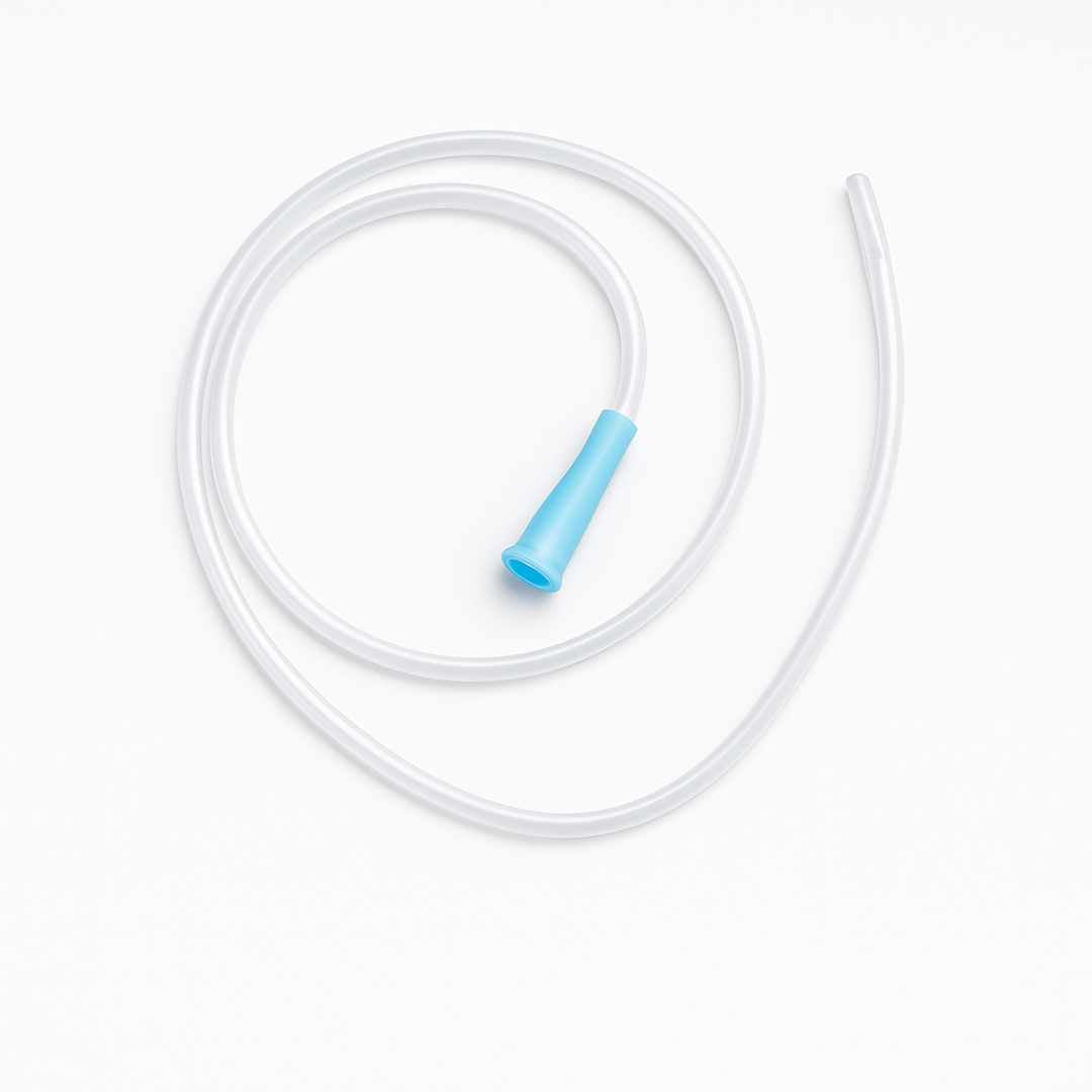 Sonda Nelatón N° 8 FR con punta celeste, catéter recto desechable para cateterismo urinario en niños mayores y adultos con uretra estrecha