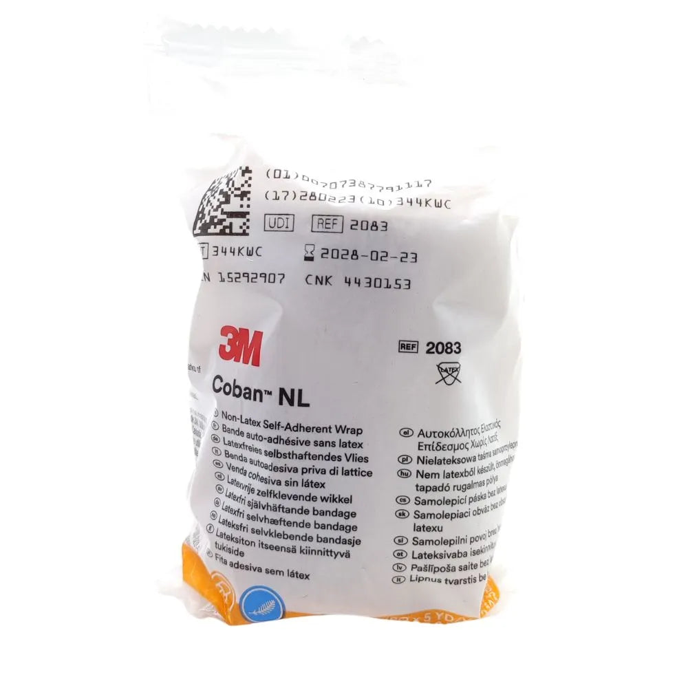 Venda coban NL 7,5 cm × 4,5 m sin látex — formato estándar para tobillo y antebrazo