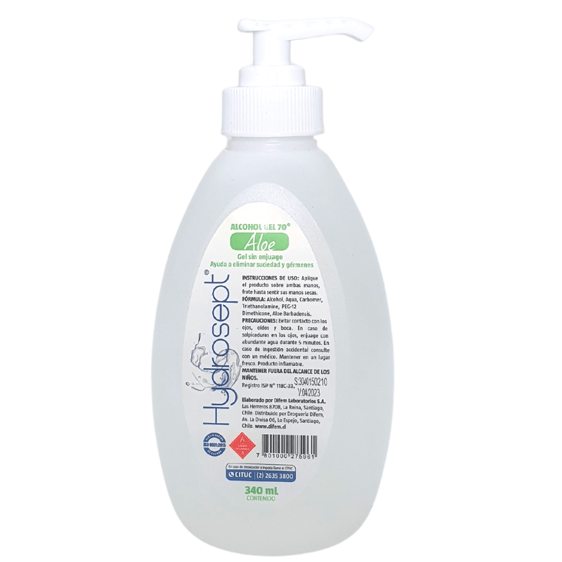 Alcohol Gel Hydrosept 340 mL - tubotiquin.cl