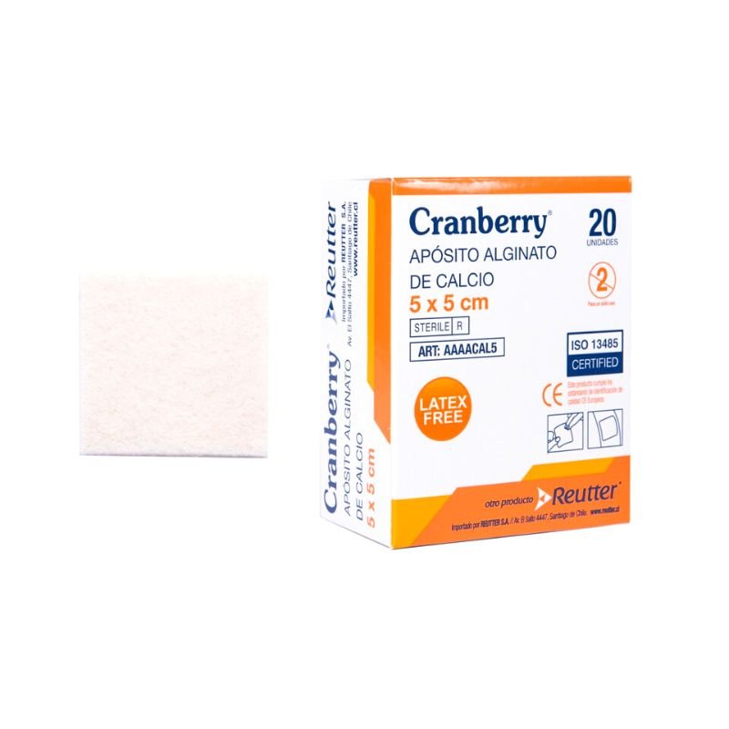 Apósito Alginato de Calcio 5cm x 5cm unid - tubotiquin.cl