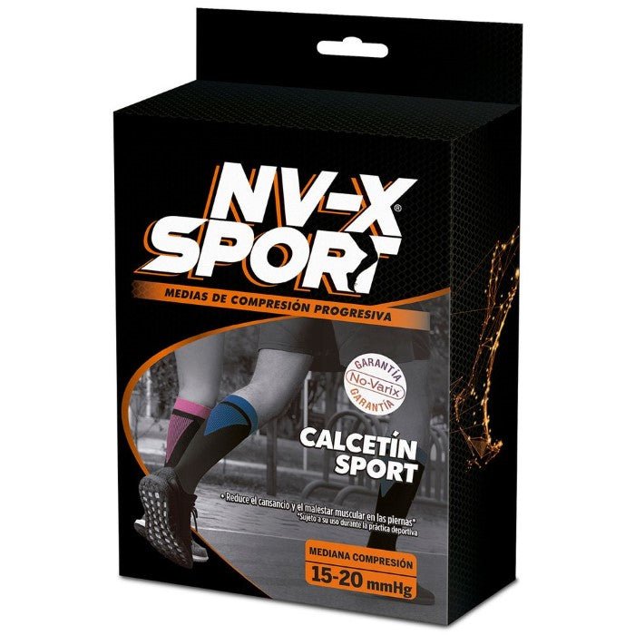 Calcetín deportivo Unisex 15 - 20 mmHg Azul/Negro - tubotiquin.cl