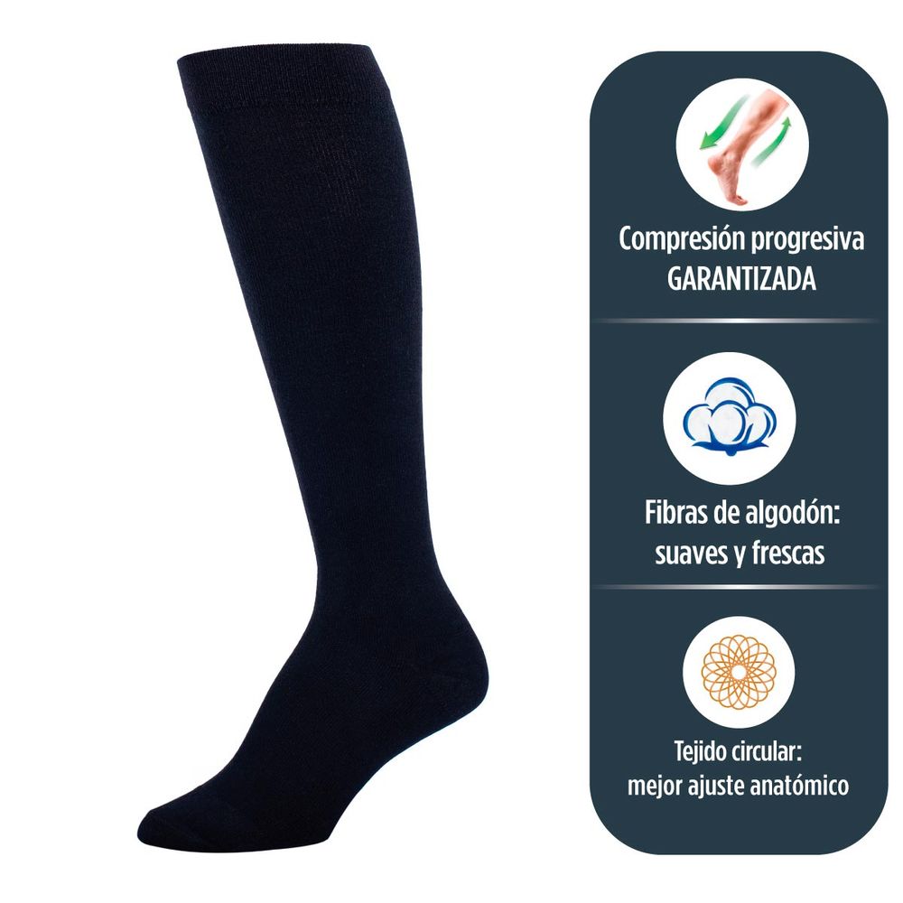 Calcetín No - Varix 15 - 20 mmHg Hombre Azul - tubotiquin.cl