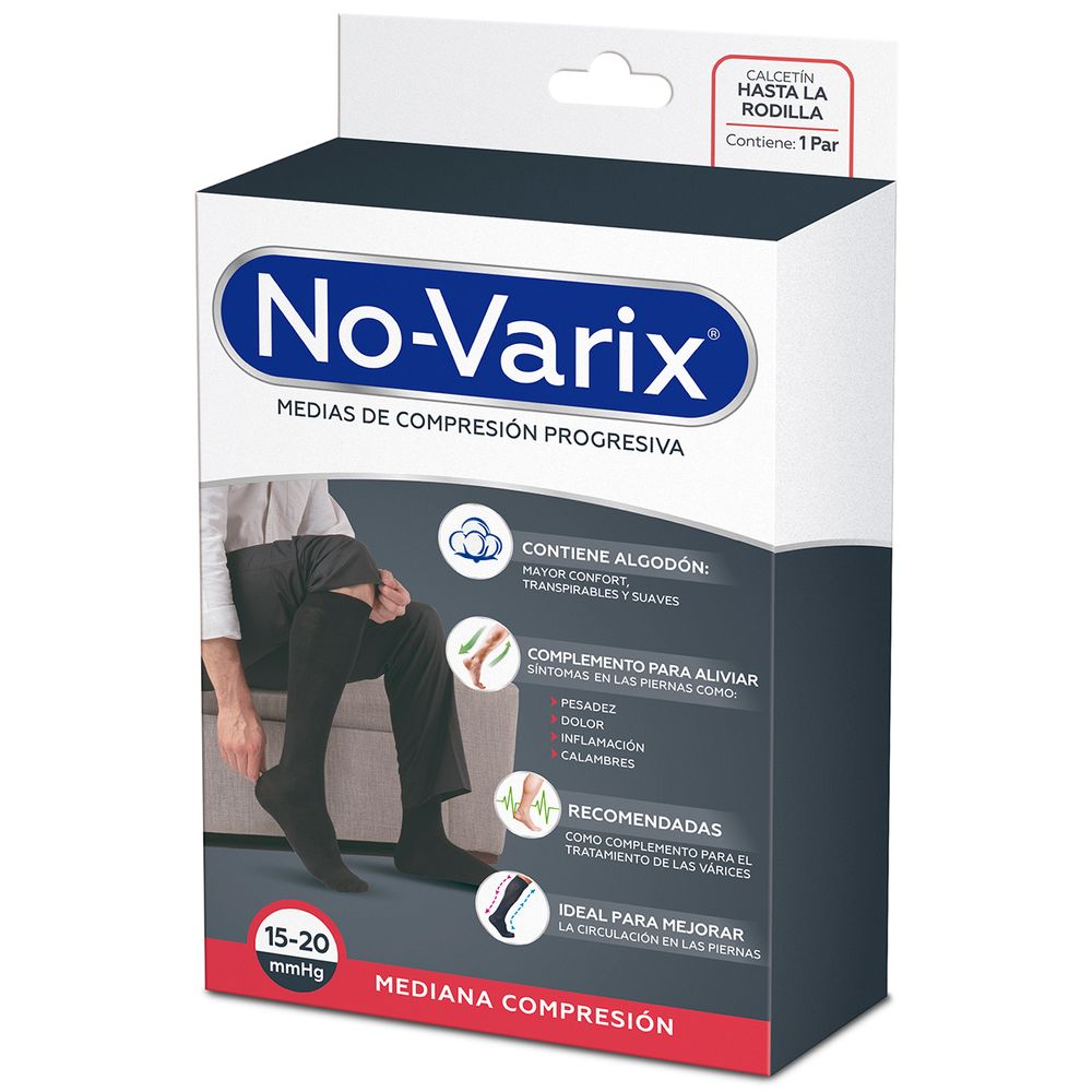 Calcetín No - Varix 15 - 20 mmHg Hombre Negro - tubotiquin.cl