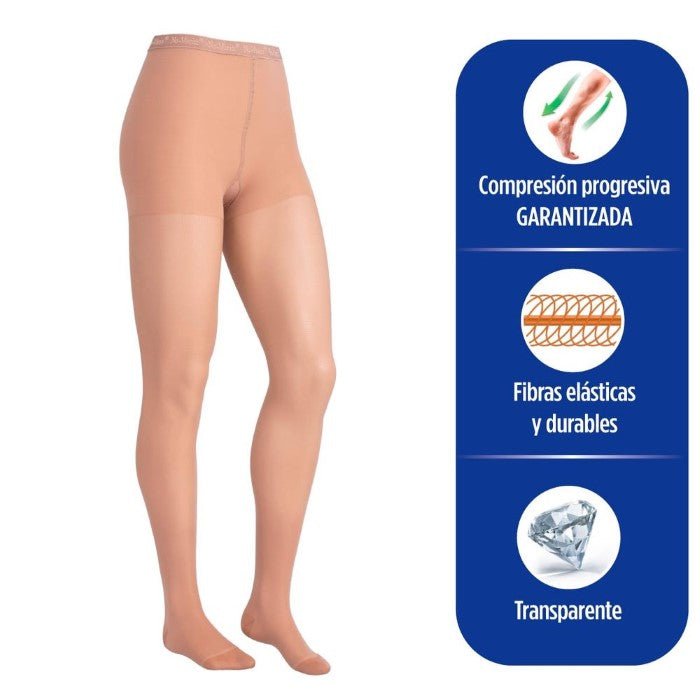 Pantimedia No - Varix 15 - 20 mmHg Transparente Beige - tubotiquin.cl
