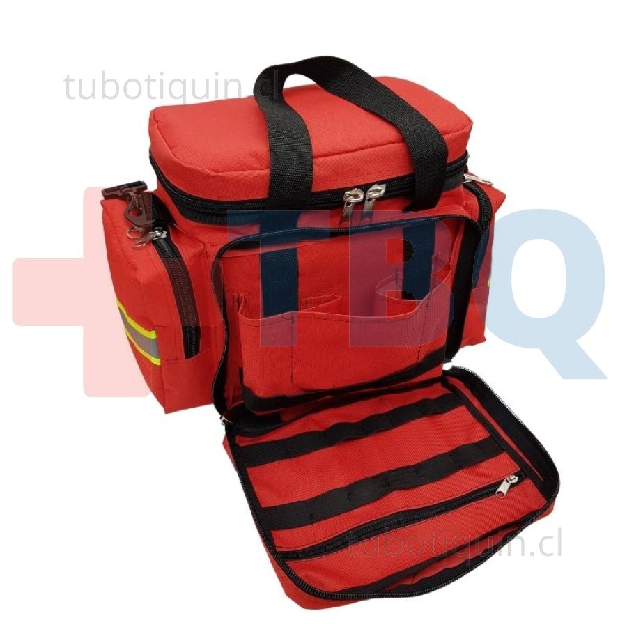 Botiquin Paramedico Primeros Auxilios Basico Rojo - tubotiquin.cl