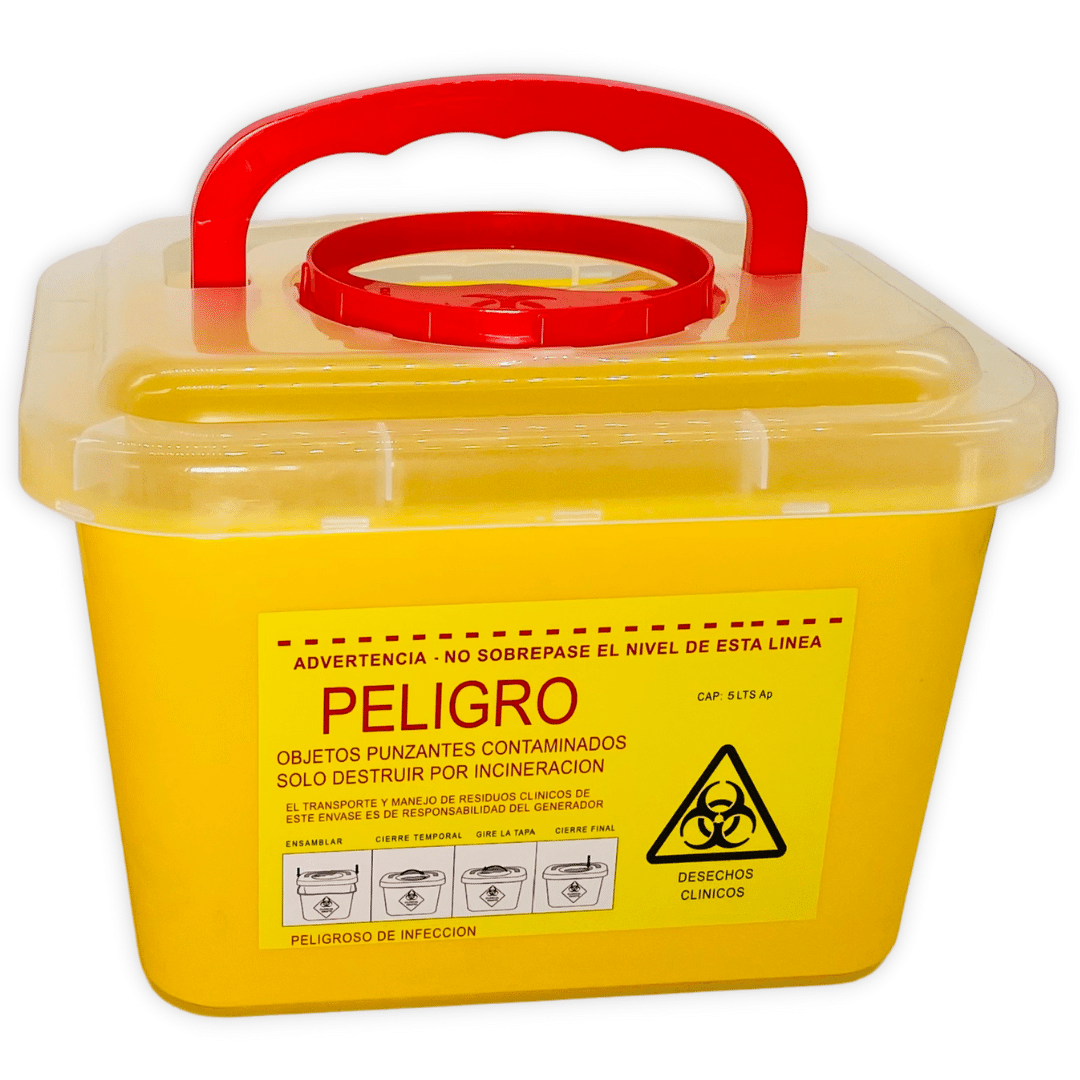 Caja Plástica para Cortopunzante - tubotiquin.cl