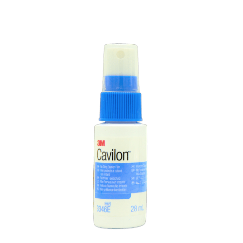 Spray protector cutáneo Cavilon 3M – Película barrera sin alcohol ni fragancias, formulada para proteger la piel de la humedad y fricción.