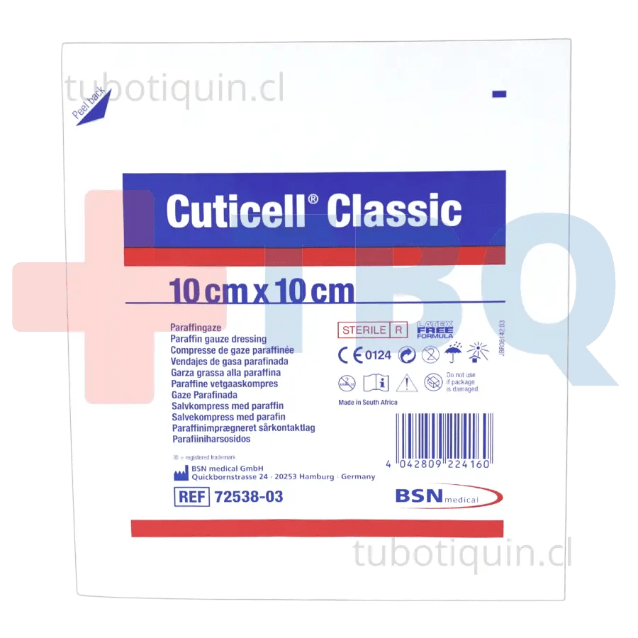 Gasa Parafinada Cuticell Classic 10x10 cm - tubotiquin.cl