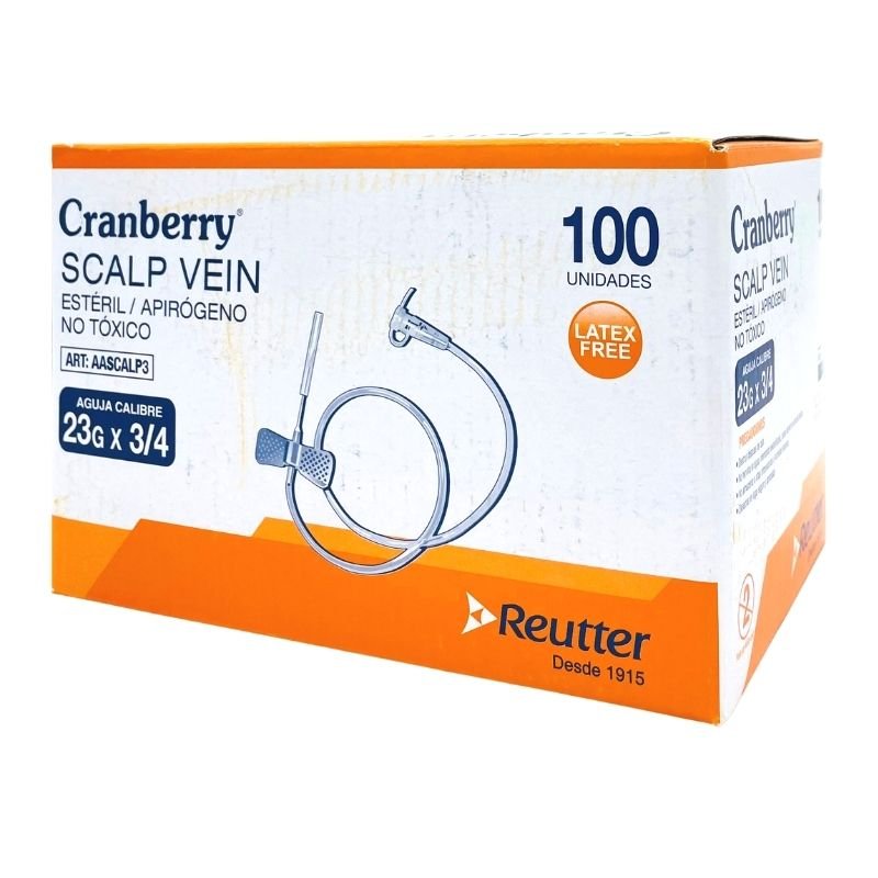 Mariposa Scalp - Vein 23g x 3/4 cj/100 unid - tubotiquin.cl