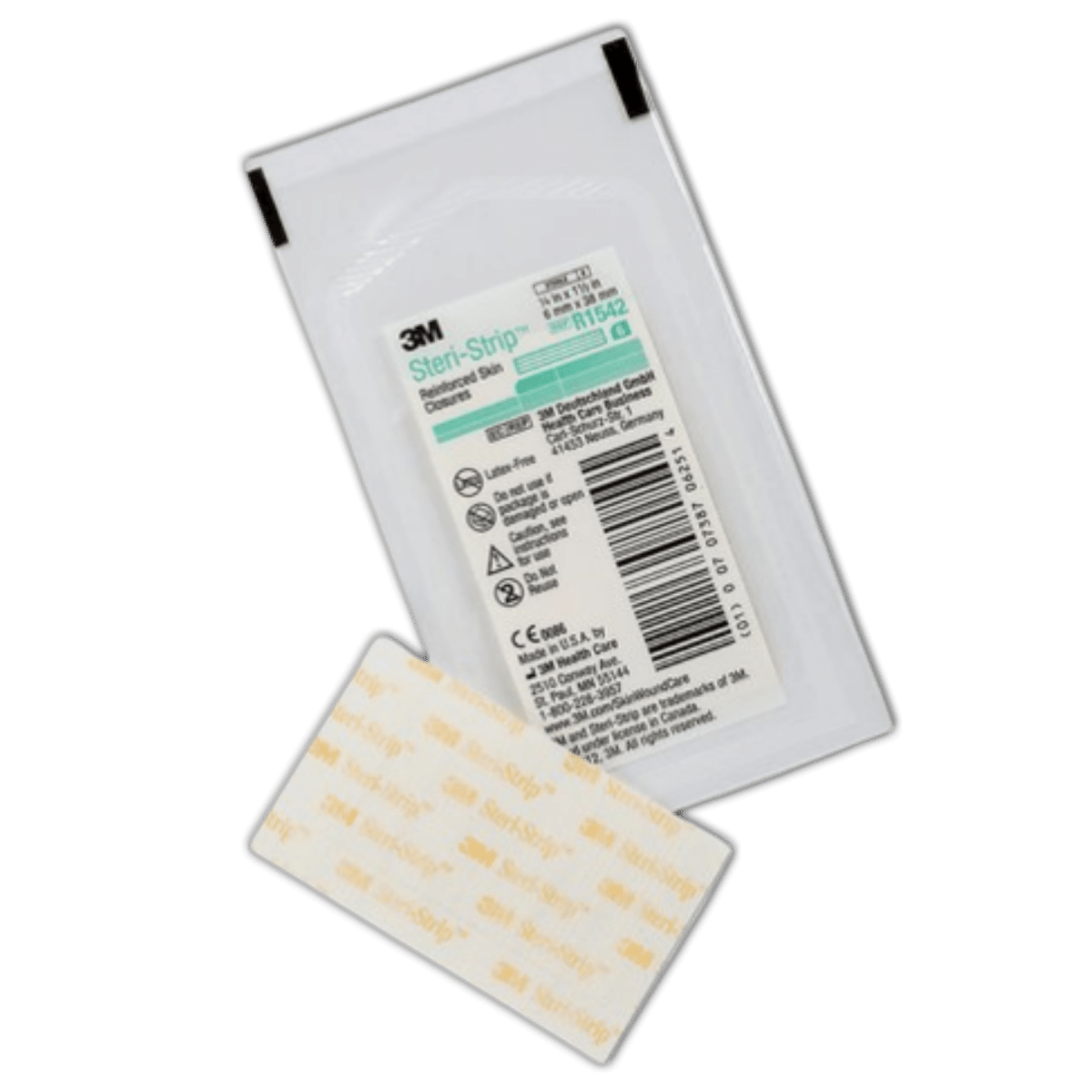 Puntos falsos Steri-Strip 3M R1542 — sobre 6mm x 3,8cm, 6 tiras