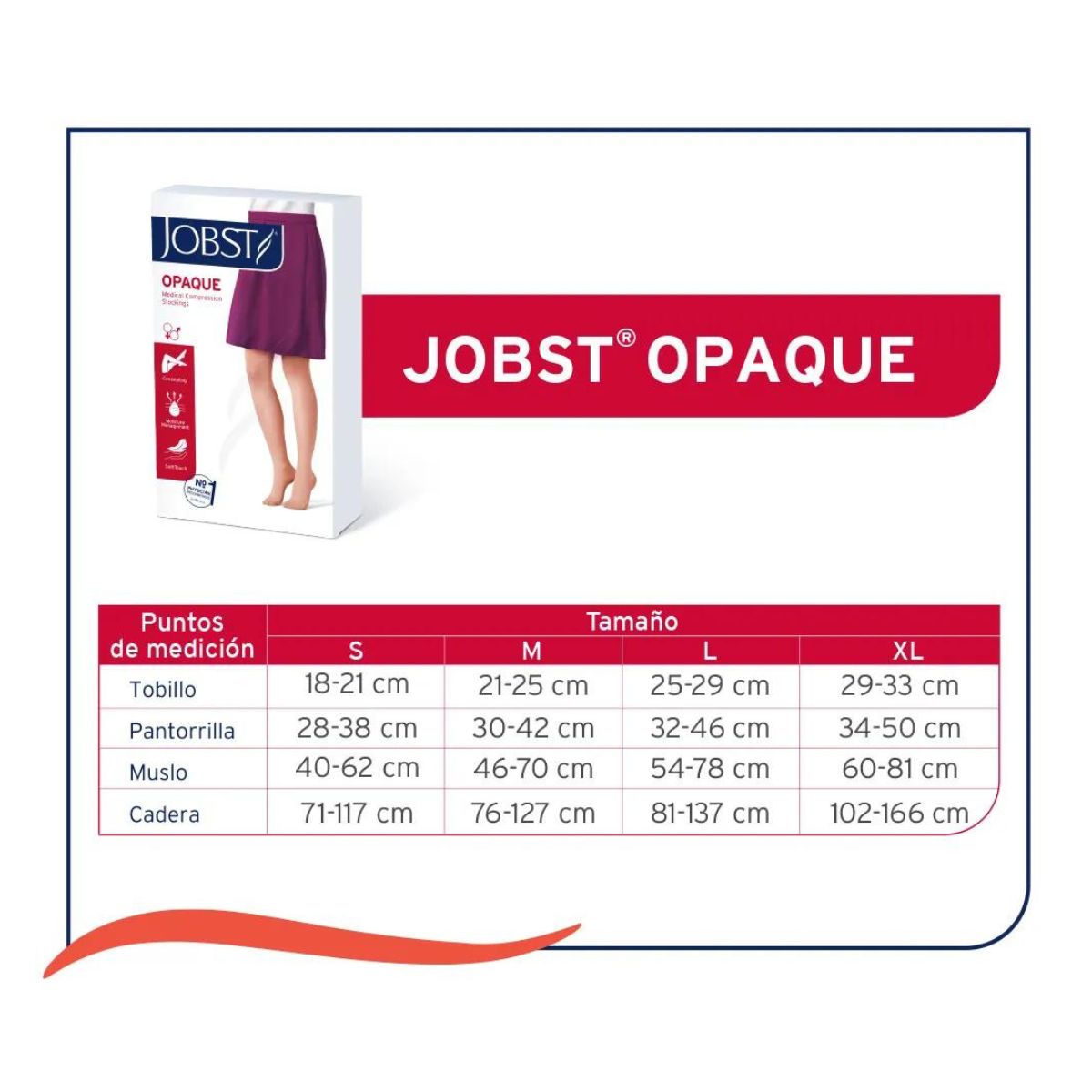 Pantimedias compresivas Jobst opaque