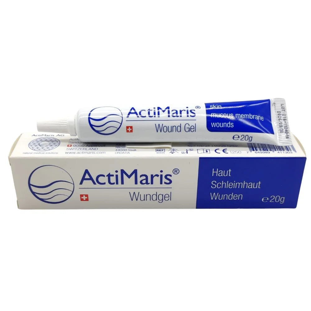 Actimaris Forte Gel 20g caja y tubo producto para cuidado avanzado de heridas