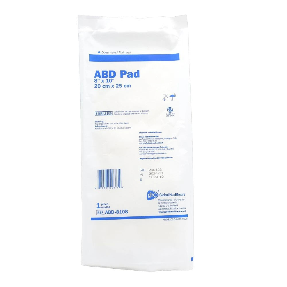 Apósito estéril ABD Pad 20x25 cm uso hospitalario - tubotiquin.cl
