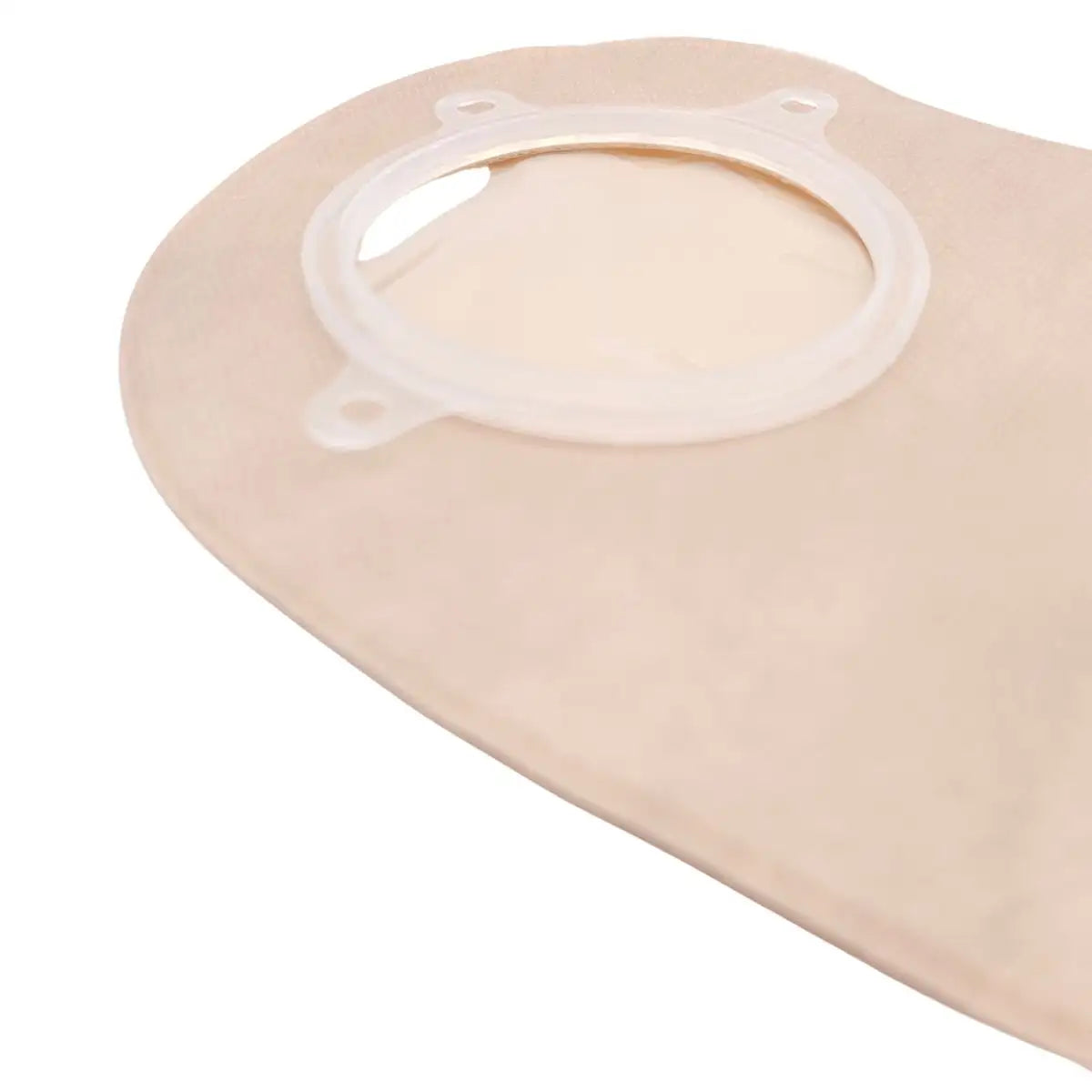 Aro SUR-FIT Natura 70mm bolsa colostomía ConvaTec — detalle acoplamiento sistema 2 piezas