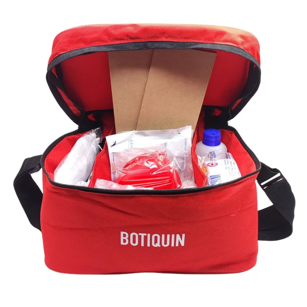 Botiquín Minero Anglo American Los Bronces con insumos médicos organizados en su interior