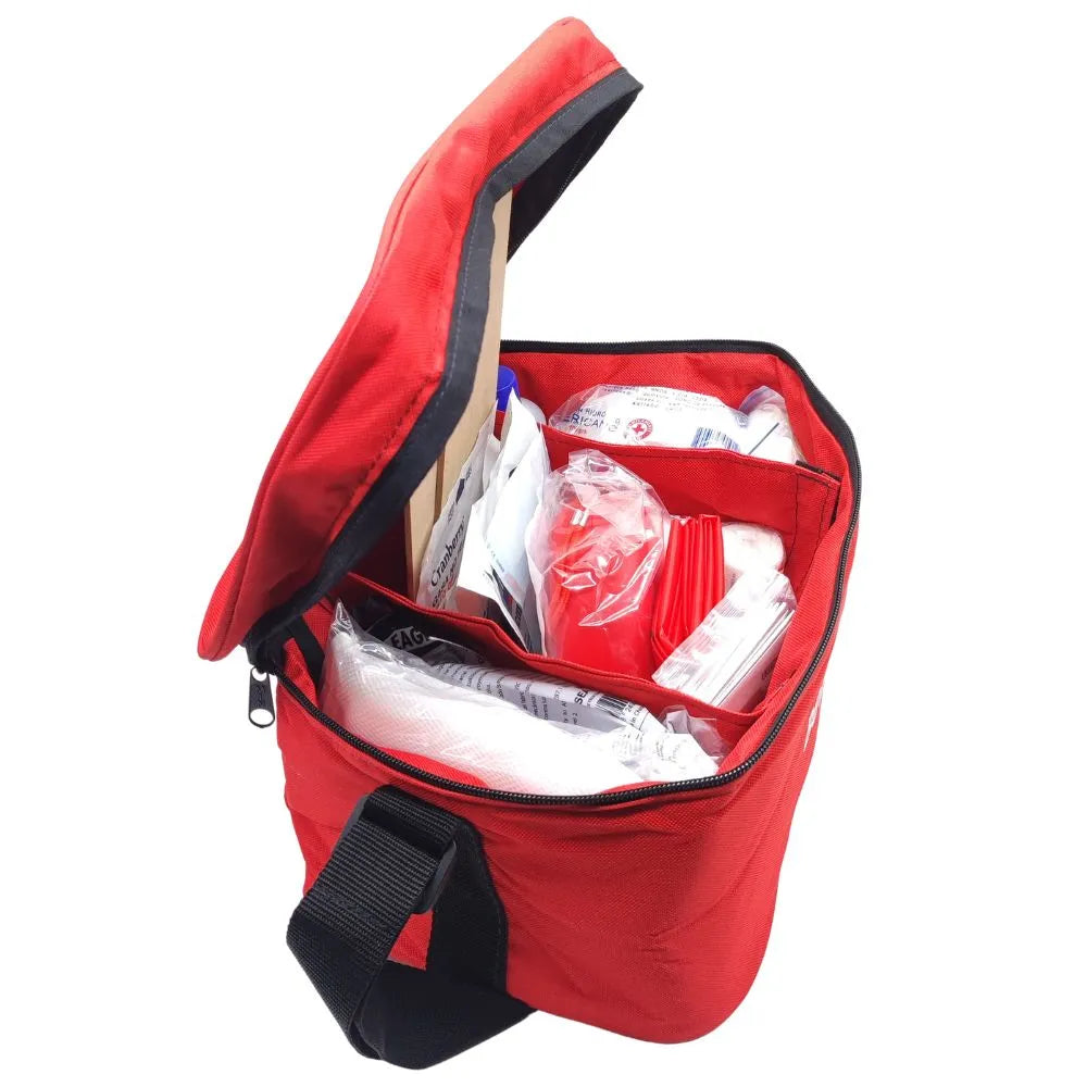 Botiquín Minero Anglo American Los Bronces abierto, vista superior del contenido